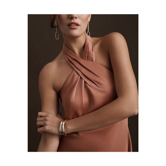 Bhldn 'Ruby' Pink Satin Charmeuse Dress Size 0 - Picture 1 of 4